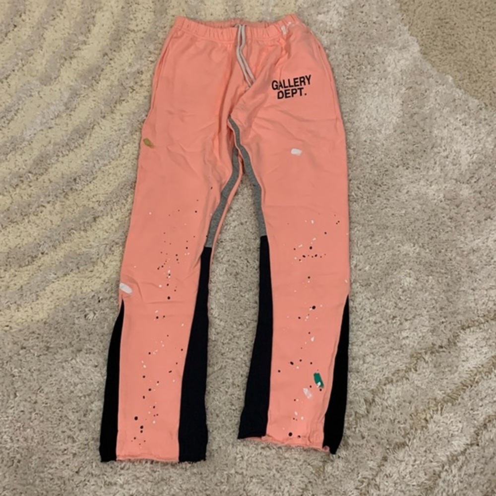 Gallery Dept. Ink Painted Flare Pink Sweatpants for Men Size Medium